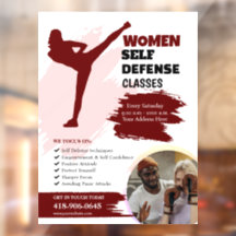Women Self Defense Classes Window Cling