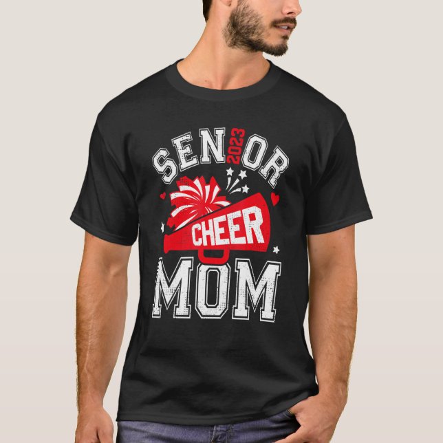 Women Senior 2023 Cheer Mom Cheerleader Parent Cla T-Shirt (Front)