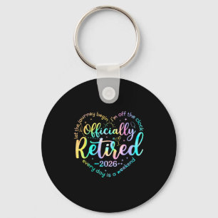 Women Shirt Retro Officially Retired Heart Retirem Keychain