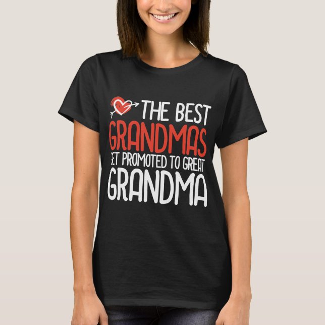 Women Shirts Best Grandmas Great Grandma Tees Mom (Front)