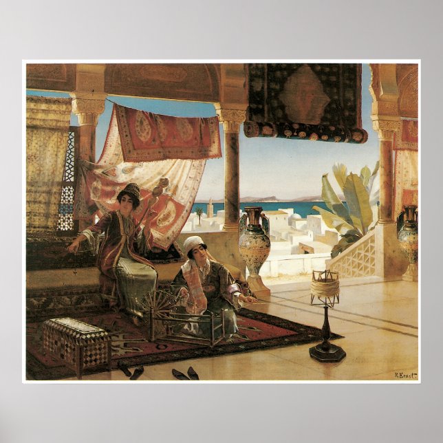 Women shooting at Morac, Rudolf Ernst Poster (Front)