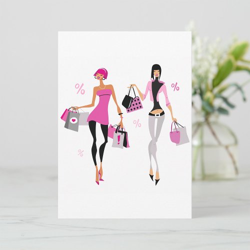 Women Shopping Invitations