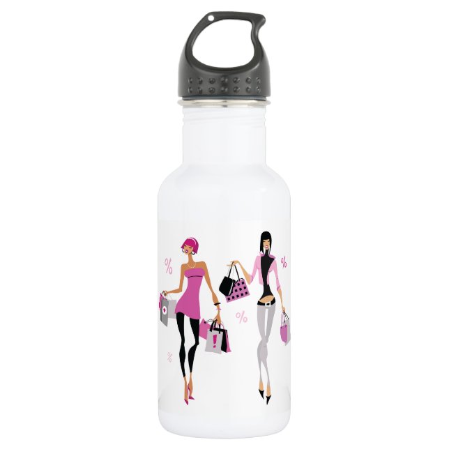 Women Shopping Water Bottle (Front)
