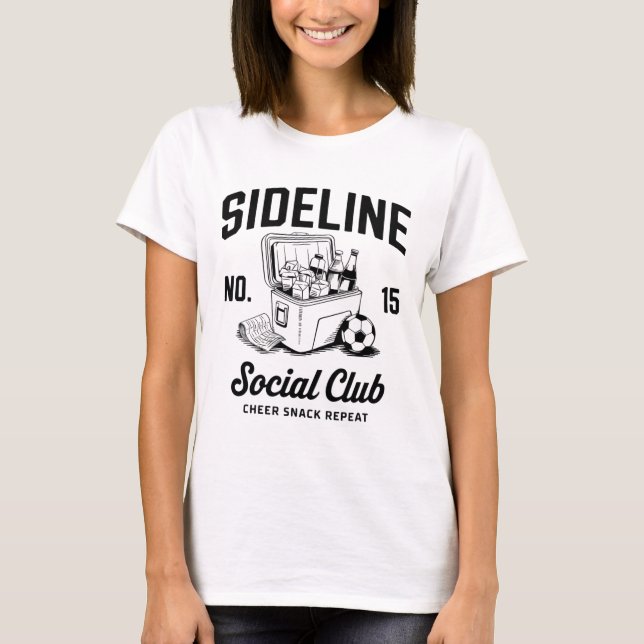 Women Sideline Social Club Soccer Mom Game Day _4  T-Shirt (Front)