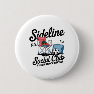 Women Sideline Social Club Soccer Mom Game Day _5 Button