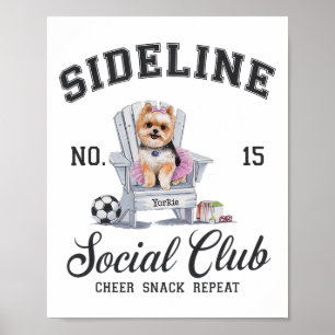 Women Sideline Social Club Soccer Mom Game Day _7 Poster
