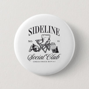Women Sideline Social Club Soccer Mom Game Day Mot Button