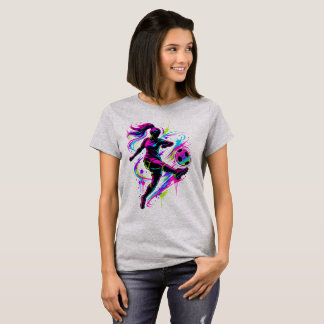 Women Soccer Player Shirt | Neon Soccer Girl Tee