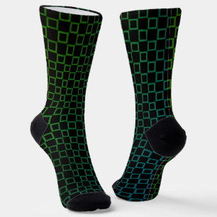 Women socks, Black Green classic design Socks