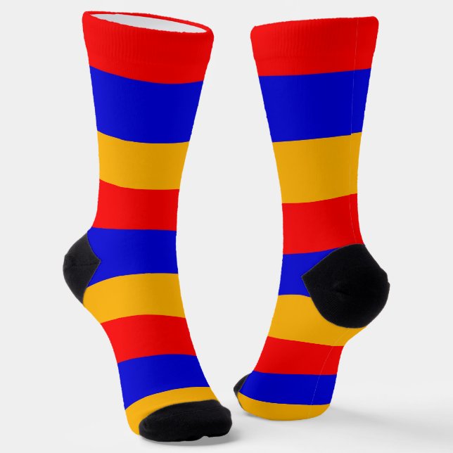 Women socks with flag of Armenia (Angled)