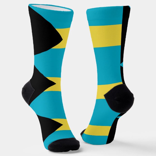 Women socks with flag of Bahamas (Angled)