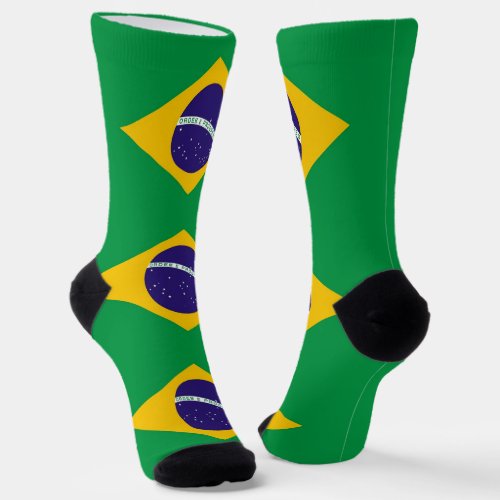 Women socks with flag of Brazil