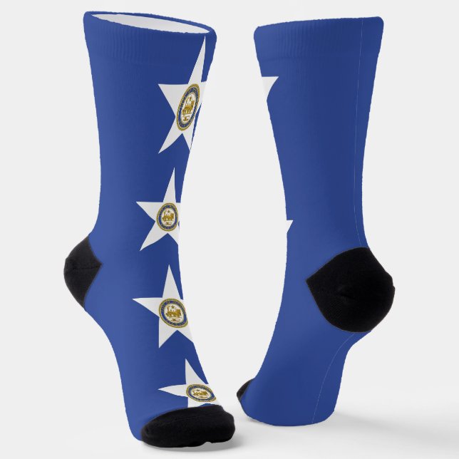 Women socks with flag of Houston, U.S.A. (Angled)