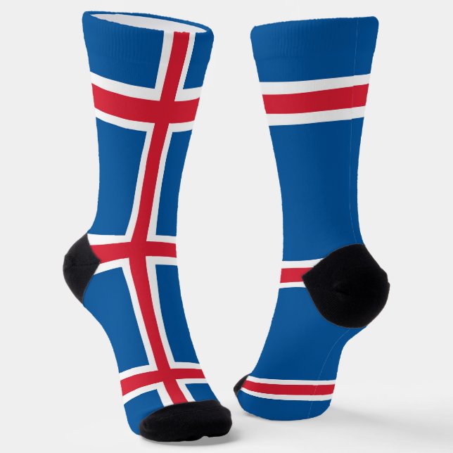 Women socks with flag of Iceland (Angled)
