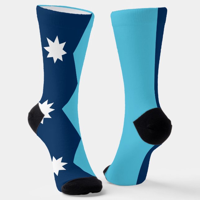 Women socks with flag of Minnesota, USA (Angled)
