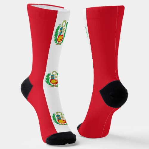 Women socks with flag of Peru