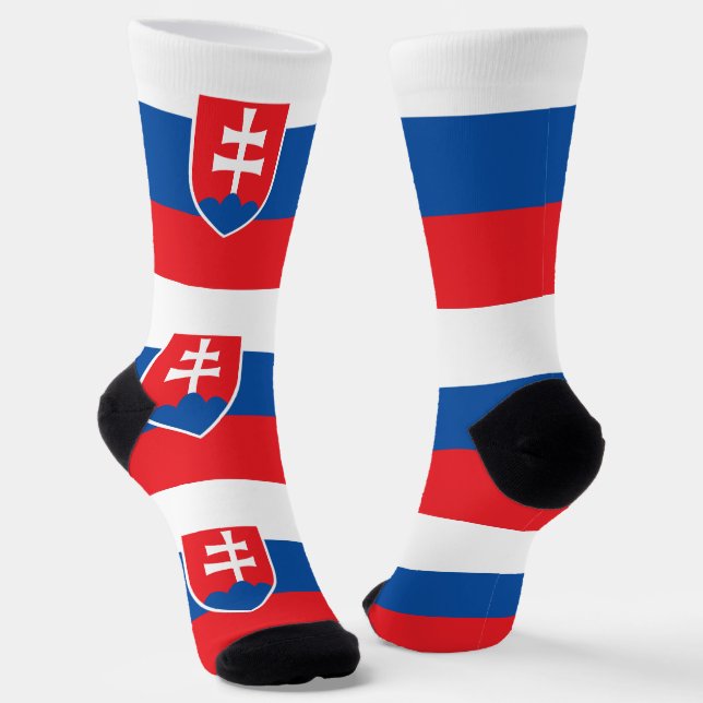 Women socks with flag of Slovakia (Angled)