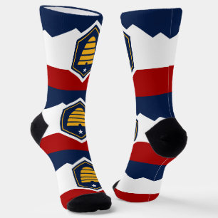Women socks with flag of Utah State, USA