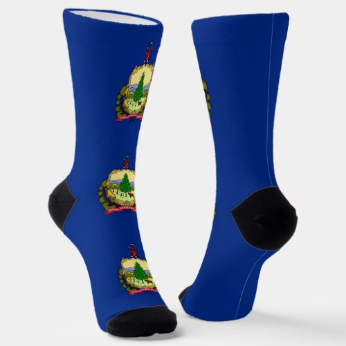 Women socks with flag of Vermont USA