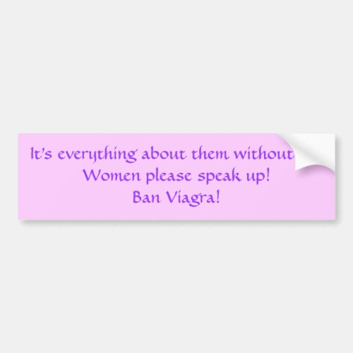 Women Speak up Bumper sticker