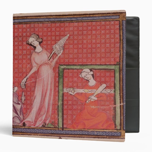 Women Spinning Wool Binder (Front/Inside)