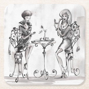 Women Square Paper Coaster