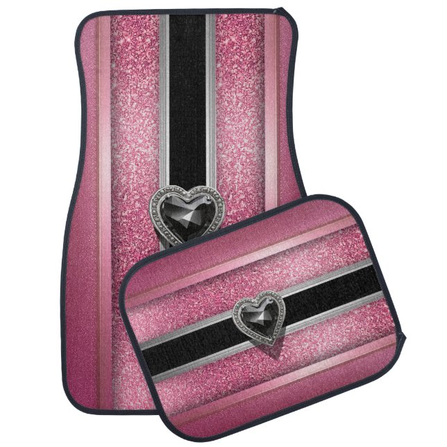  Women, style, glitter, cute, girly, pattern Car Floor Mat (Set)