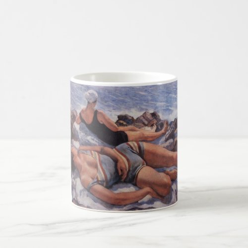 Women Sunbathing on the Beach by Serebriakova Coffee Mug