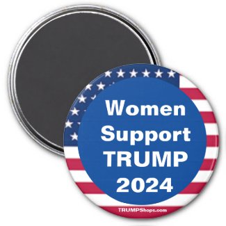 Women Support TRUMP 2024 Blue Magnet
