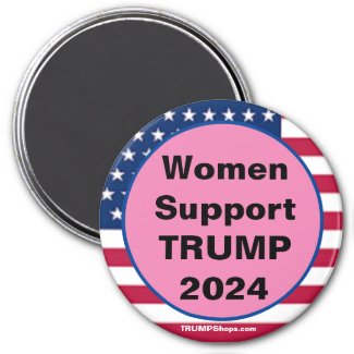Women Support TRUMP 2024 Pink Magnet