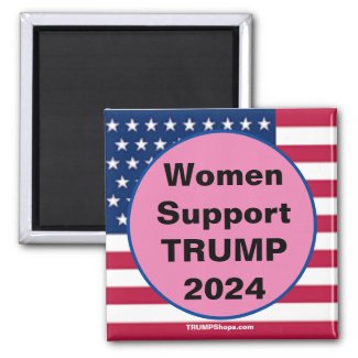 Women Support TRUMP 2024 Pink Magnet
