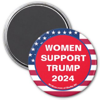 WOMEN SUPPORT TRUMP 2024 Red Background Patriotic