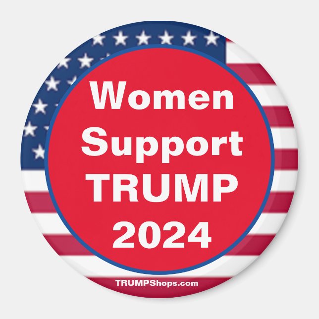 Women Support TRUMP 2024 Red Magnet (Front)