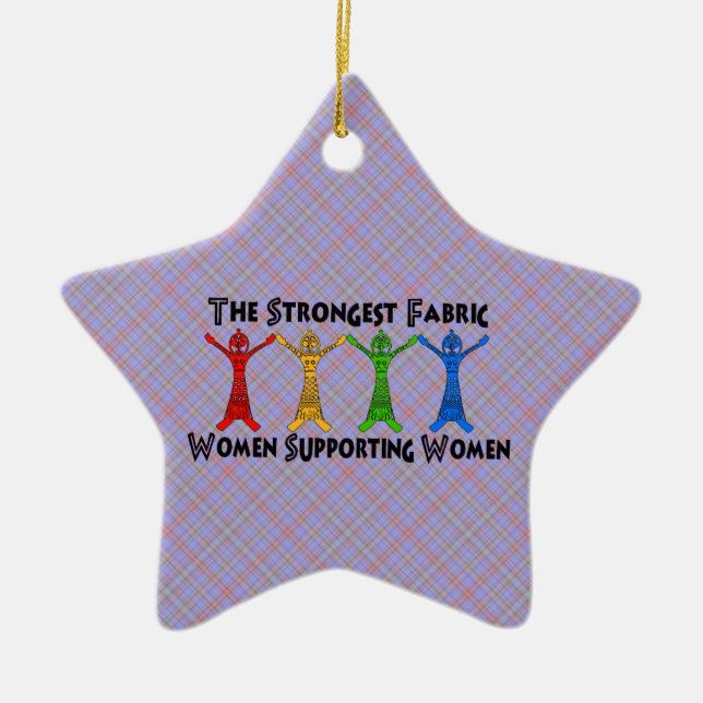 Women Supporting Women Ceramic Ornament (Front)