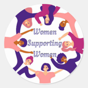 Women Supporting Women International Women's Day Classic Round Sticker