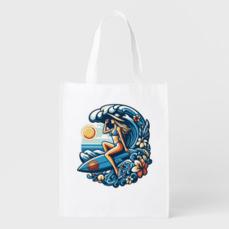 Women Surf Grocery Bag
