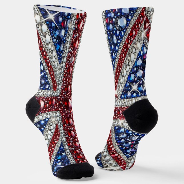 Women sustainable socks with British Colors (Angled)
