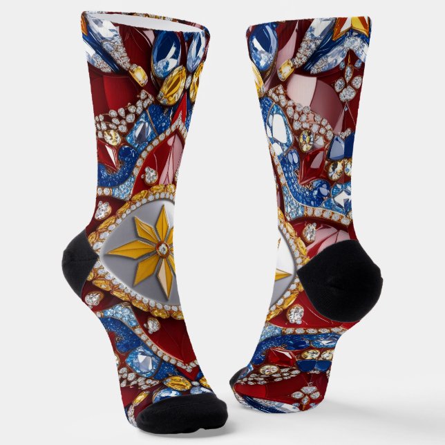 Women sustainable socks with Colombian Colors (Angled)