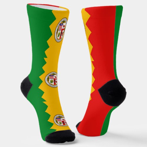 Women sustainable socks with flag of Los Angeles