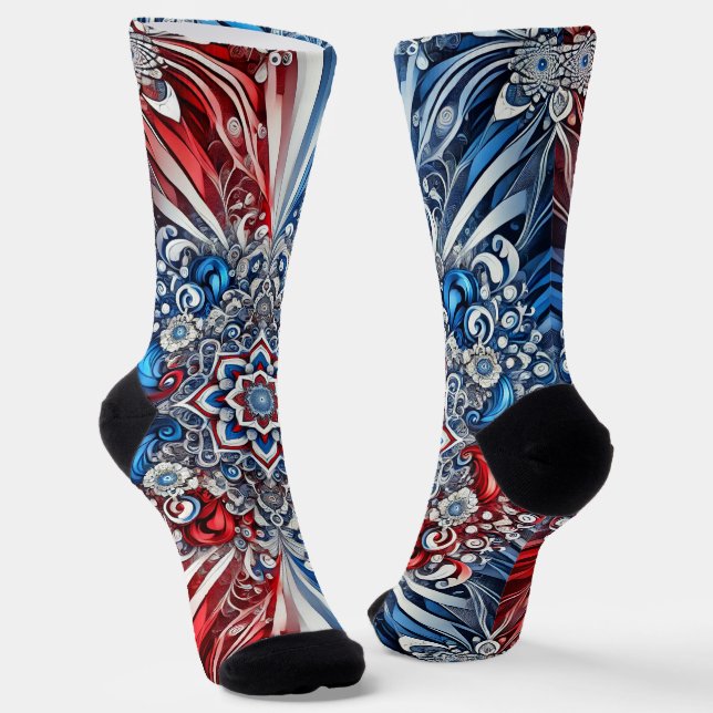 Women sustainable socks with French Colors (Angled)