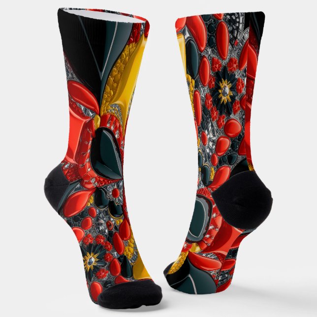 Women sustainable socks with Germany Colors (Angled)