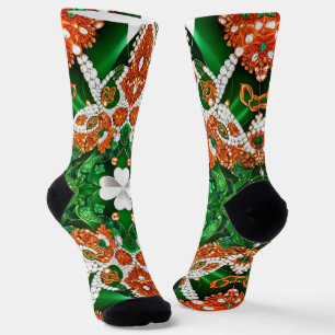 Women sustainable socks with Irish Colors