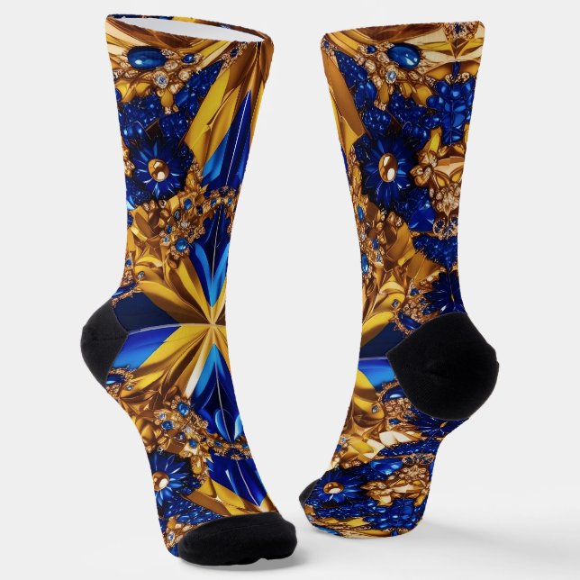 Women sustainable socks with Sweden Colors (Angled)