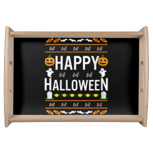 Women Swedish Vallhund Halloween Lazy Ugly Costume Serving Tray