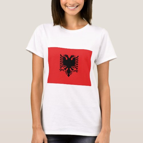 Women T Shirt with Flag of Albania