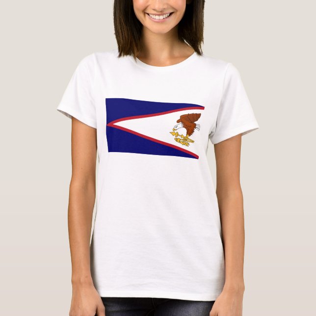 Women T Shirt with Flag of American Samoa (Front)
