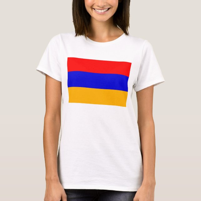 Women T Shirt with Flag of Armenia (Front)