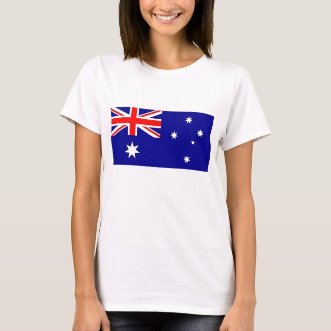 Women T Shirt with Flag of Australia (Front)