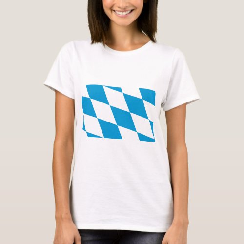 Women T Shirt with Flag of Bavaria