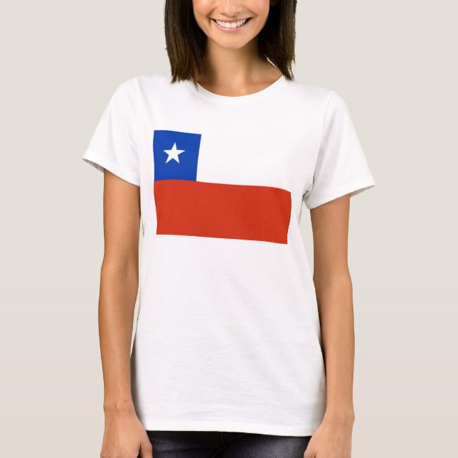 Women T Shirt with Flag of Chile (Front)